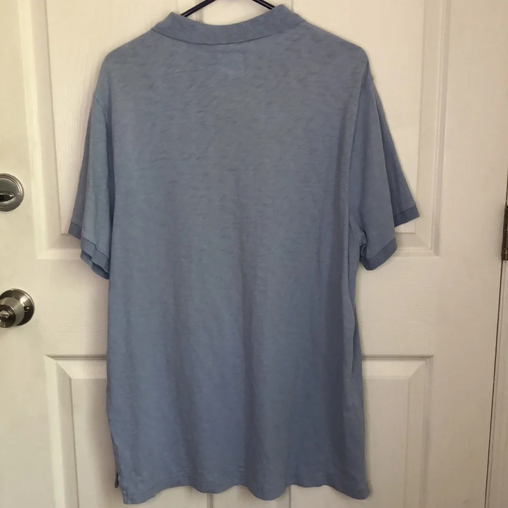 J Crew light blue short sleeve polo shirt size XL 100% Cotton lightweight preppy